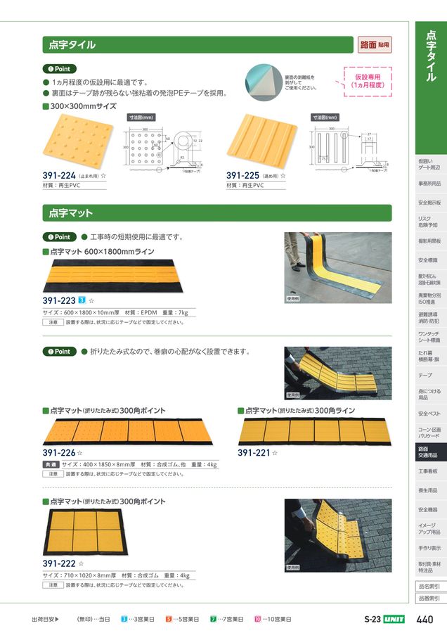 ユニットの建設工事用カタログ No.S-23A