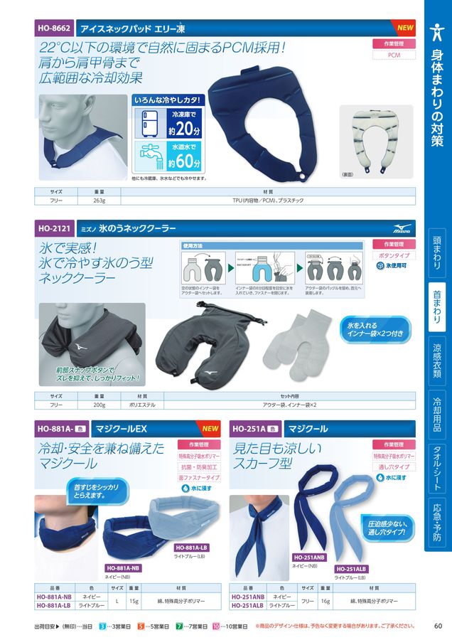 ユニットの熱中症予防対策用品カタログNo.166