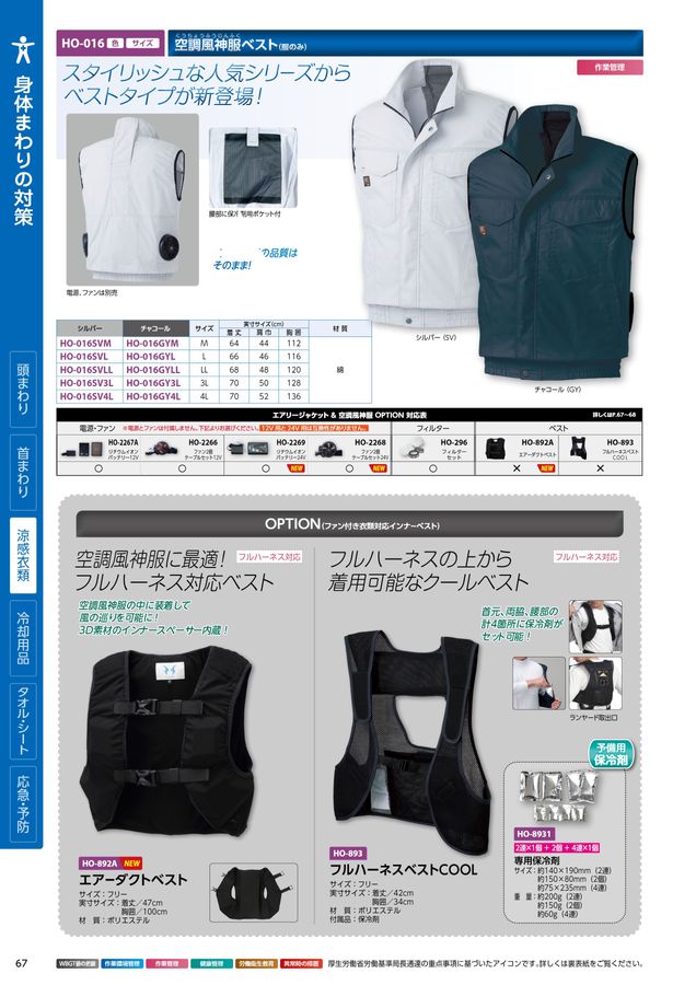 ユニットの熱中症予防対策用品カタログNo.166