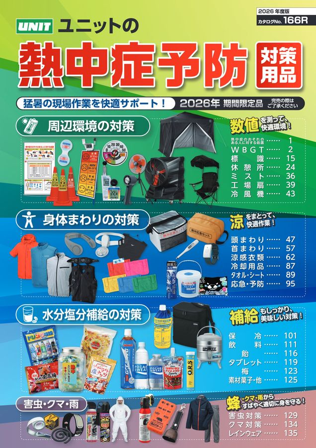 ユニットの熱中症予防対策用品カタログNo.166R
