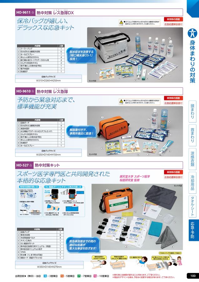 ユニットの熱中症予防対策用品カタログNo.166R
