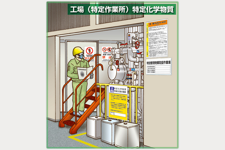 安全標識や安全用品など、様々な標識を利用したシーン紹介